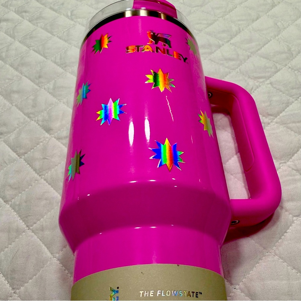 Stanley 40oz New Popsicle Pink Starburst Tumbler